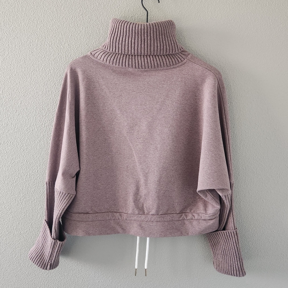 Varley Mauve Turtleneck Sweatshirt - Picture 8 of 16